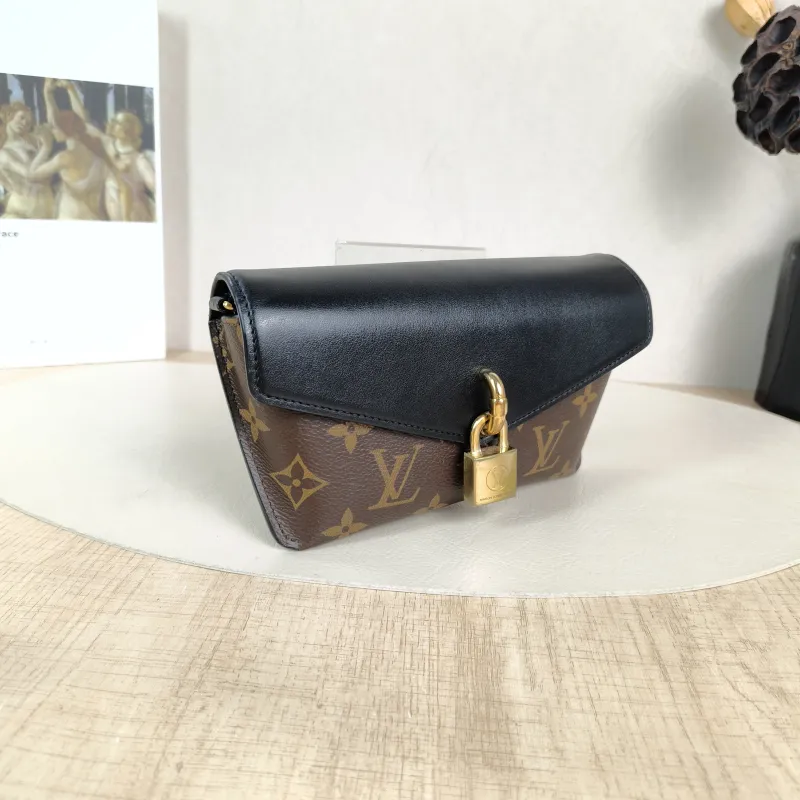 Louis Vuitton Shoulder Bag PADLOCK ON STRAP Black PVC Mini 19 × 3 × 11 cm — cover view 2 of 5