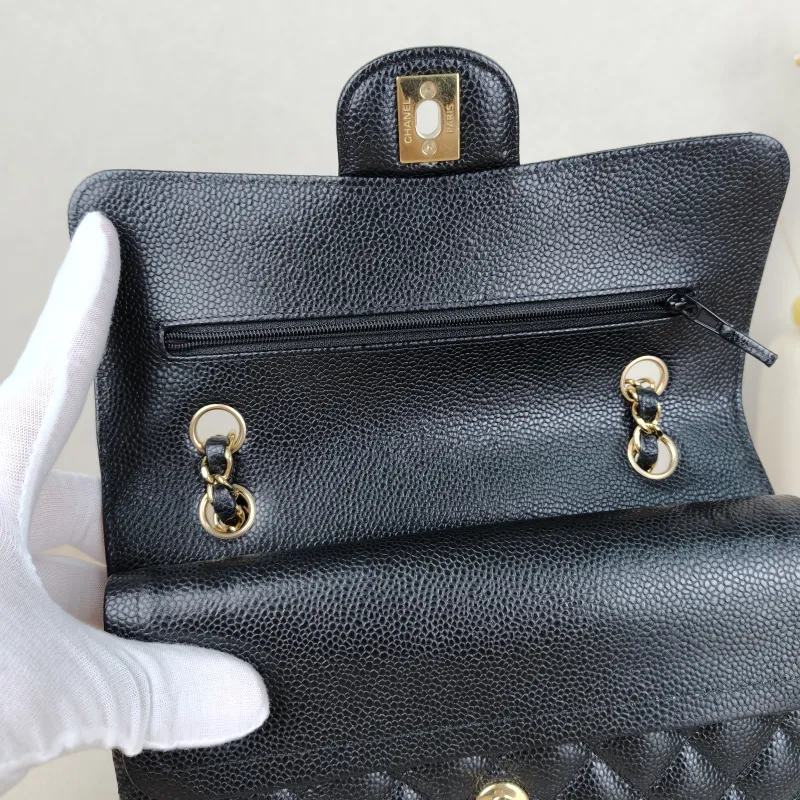 Chanel Crossbody Bag Classic Flap CF Black Grained Calfskin Small23 × 6 × 14.5 cm — detail view 2 of 15