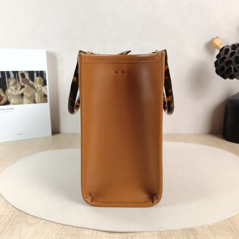 FENDI Crossbody Bag Sunshine Shopping Tote Caramel Calfskin Small 25.5 × 12 × 22.5 cm — detail view 11 of 12