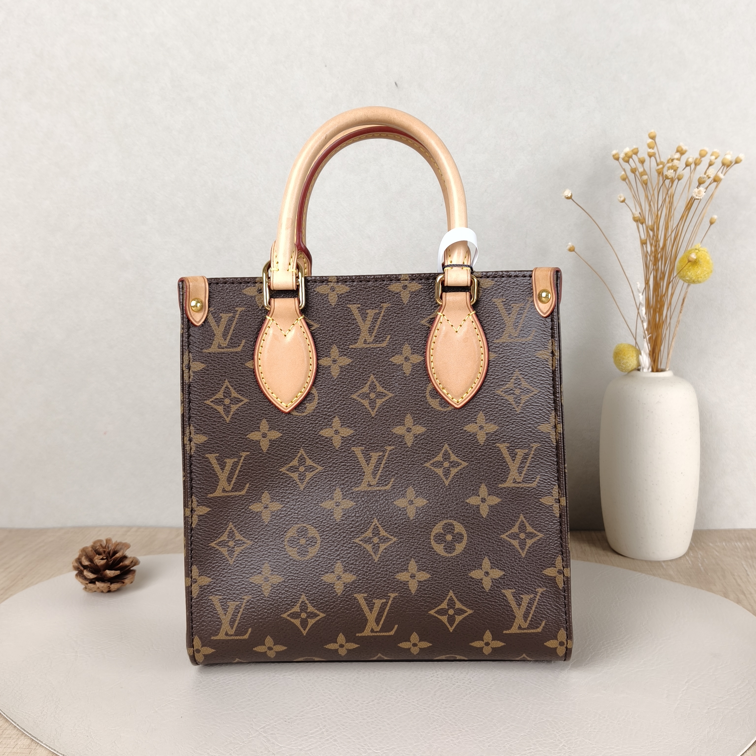 Louis Vuitton Crossbody Bag SAC PLAT BB BB Monogram PVCBB21.5 × 9 × 22 cm