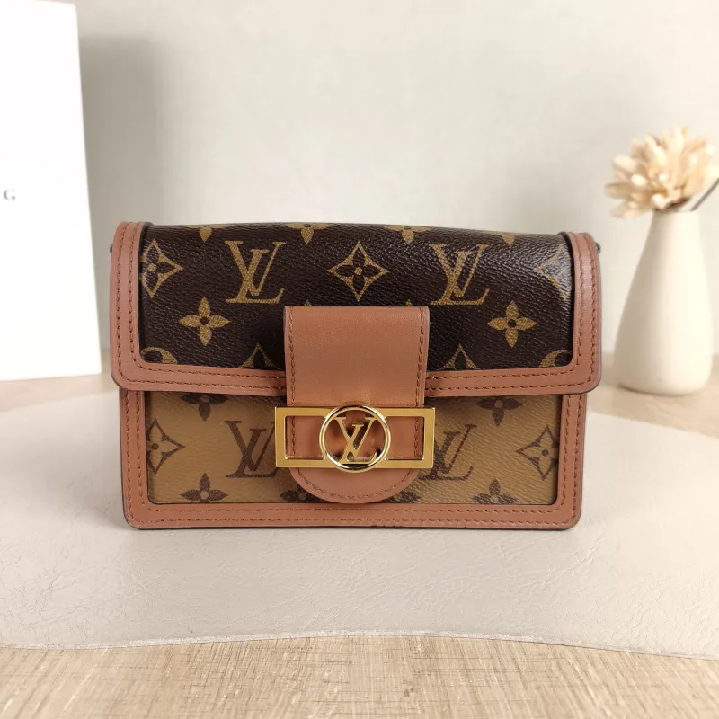 Louis Vuitton Crossbody Bag Dauphine Monogram PVC Mini 20 × 9 × 15 cm