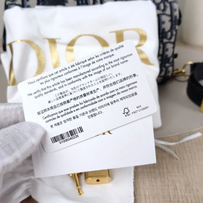 DIOR Crossbody Bag Groove 20 Top Handle Bag Blue Canvas Small 20.5 × 12 × 13.5 cm — detail view 1 of 15