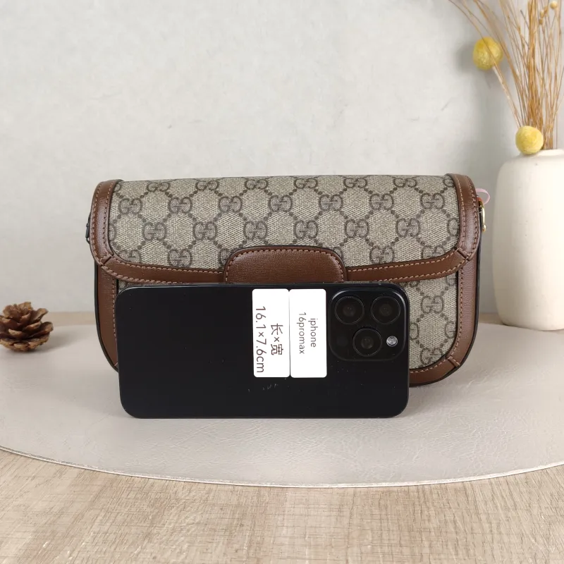 GUCCI Shoulder Bag Horsebit 1955 Horsebit Small Monogram · Shoulder Strap PVC Small 24 × 5.5 × 13 cm — cover view 3 of 5