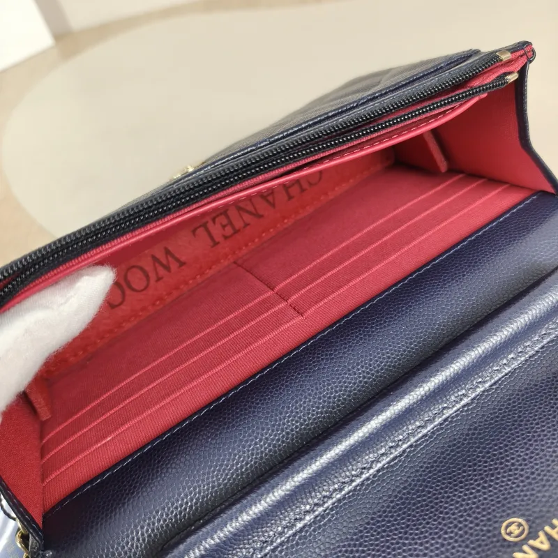 Chanel Crossbody Bag Classic Flap WOC CF WOCWOC Bag c Grained Calfskin One Size 19.2 × 3.5 × 12.3 cm — detail view 1 of 11