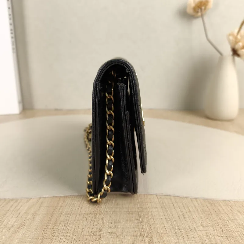 Chanel Crossbody Bag Classic Flap WOC CF WOCWOC Bag Edition Black Lambskinmini19.2 × 3.5 × 12.3 cm — detail view 9 of 17