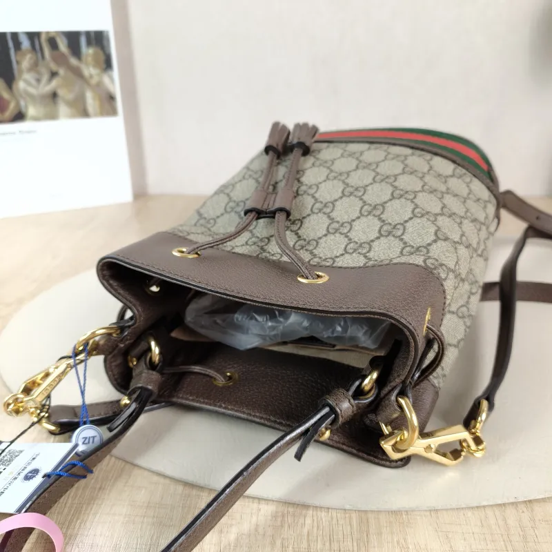 GUCCI Shoulder Bag Ophidia Bucket Bag Monogram PVC Small 20.5 × 11 × 26 cm — detail view 5 of 10