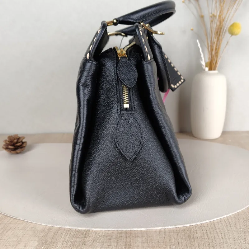 Louis Vuitton Top Handle Bag VOSGES Top Handle Crossbody Bag Black Calfskin One Size 35 × 13 × 22 cm — detail view 11 of 12