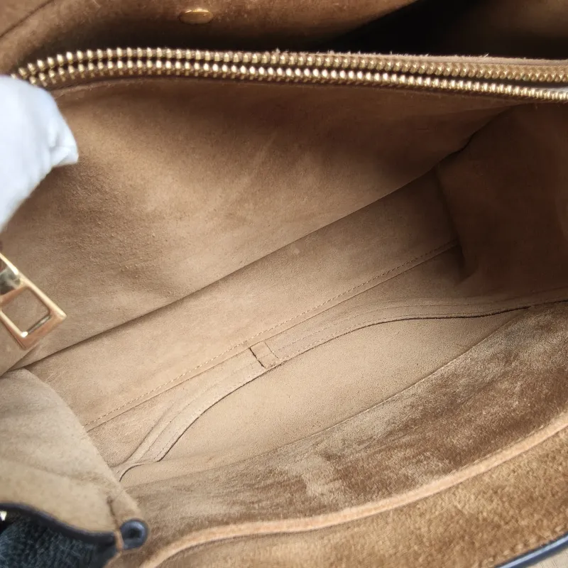 LOEWE Crossbody Baggate handbag Top Handle Bag Black Calfskin Small30 × 12 × 23.5 cm — detail view 12 of 12