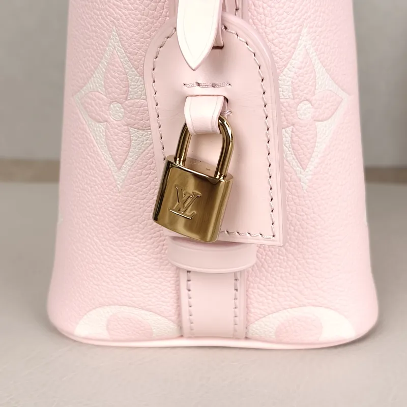 Louis Vuitton Top Handle Bag ALL IN BB · White Empreinte Embossed Calfskin Monogram BB18 × 12 × 16 cm — detail view 3 of 12