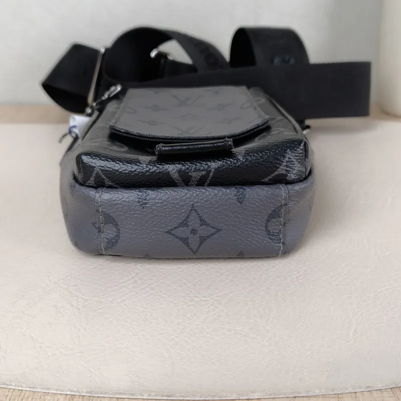 Louis Vuitton Crossbody Bag Double Phone Pouch Black Monogram PVC One Size 11 × 5 × 18 cm — cover view 5 of 5