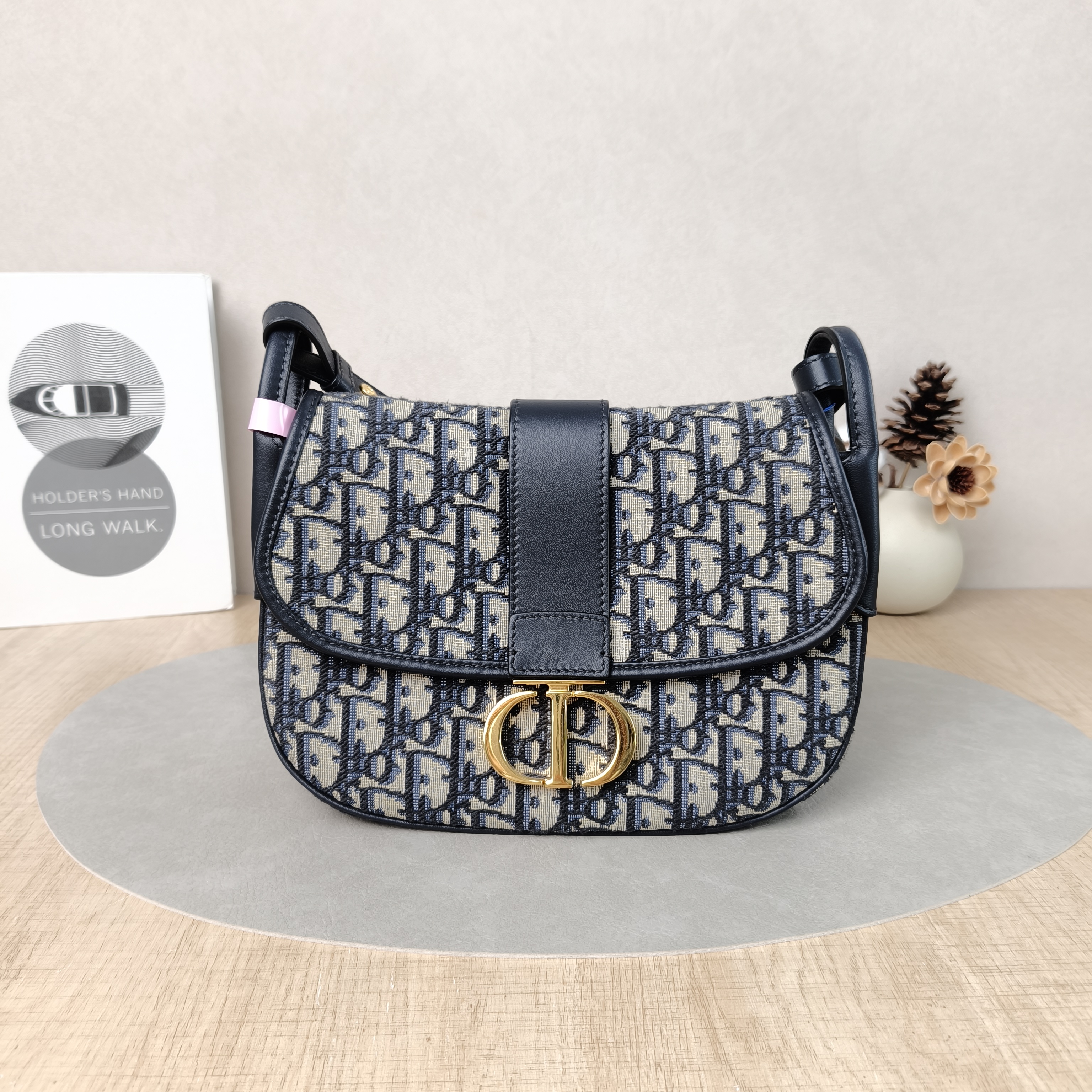 DIOR Crossbody Bag30Montaigne Blue Canvas Medium24 × 9 × 17 cm