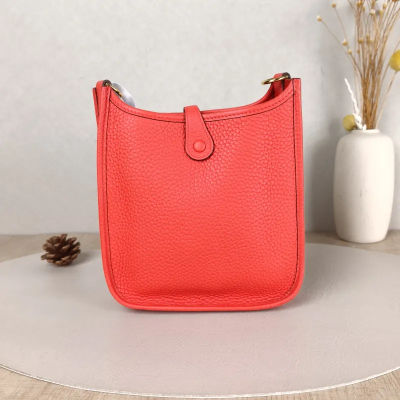 Hermès Crossbody Bag Evelyne Mini 16 Mini 16 S3 Red TC Calfskin Mini 17 × 5.5 × 18 cm Y — cover view 6 of 6