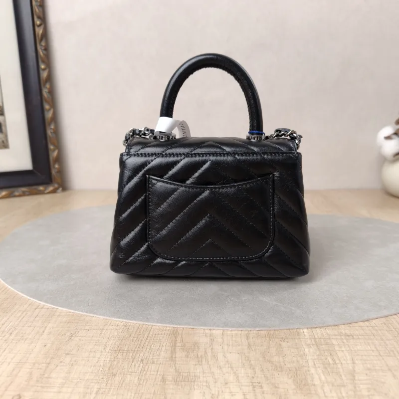 Chanel Crossbody Bag Coco HandleBlack V Calfskin Mini14.5 × 5.5 × 11.5 cm — cover view 3 of 5