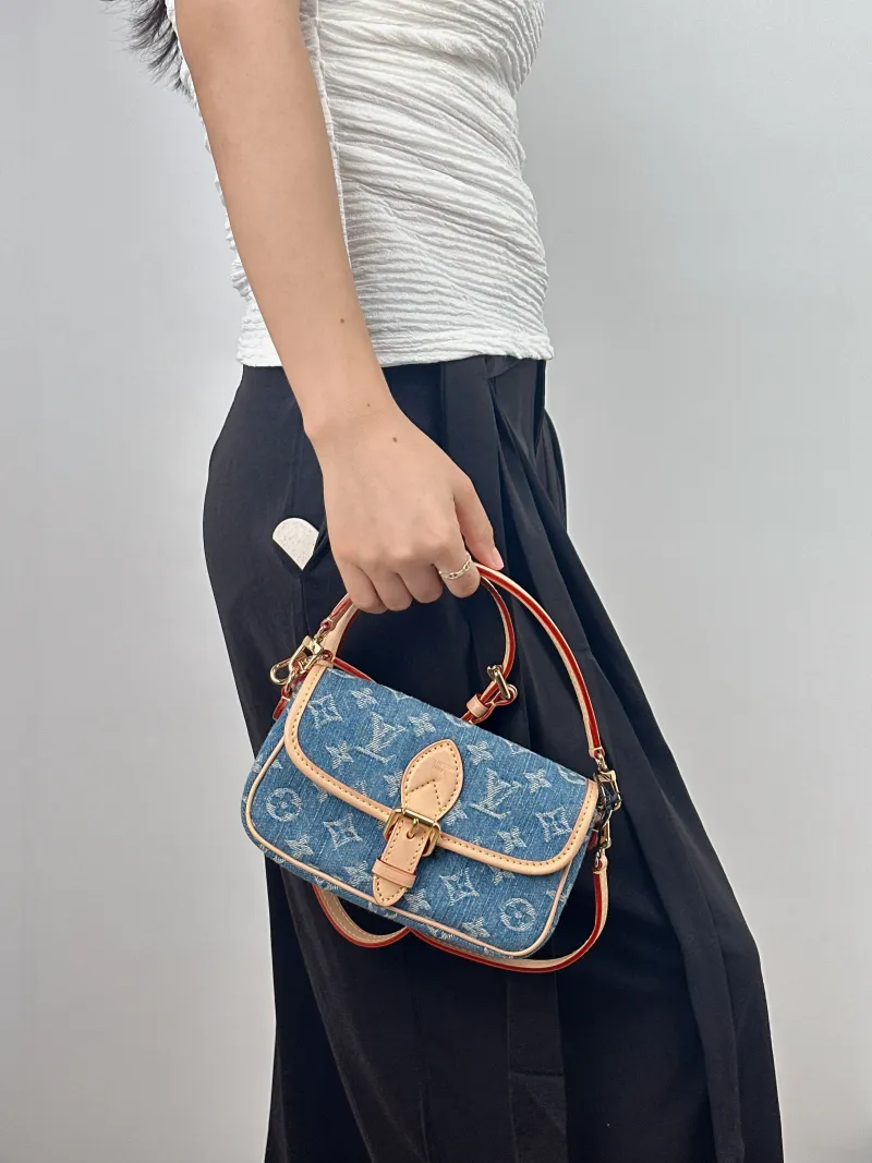 Louis Vuitton Crossbody Bag Diane Baguette Bag Blue nano 19 × 6 × 10.5 cm — on-model view 2 of 2