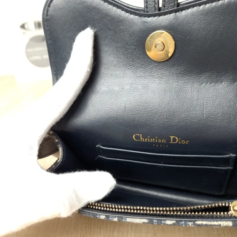 DIOR Belt Bag Saddle Belt Bag Blue Canvas One Size 17 × 3.5 × 10.5 cm — detail view 8 of 10