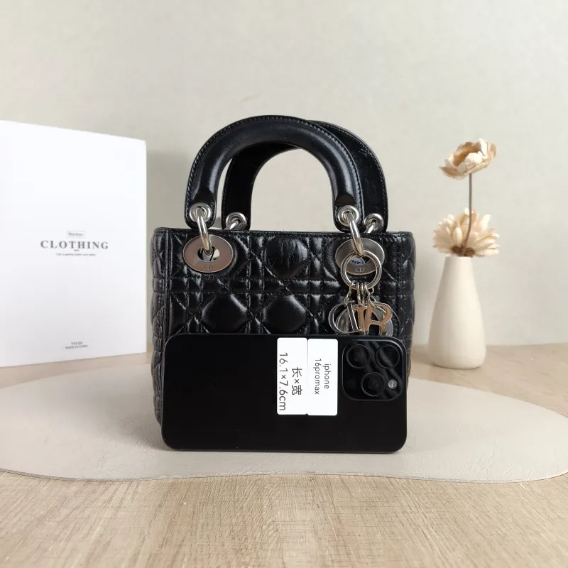 DIOR Crossbody Bag Lady Lady Dior Bag Lambskinmini17 × 7 × 15 cm — cover view 3 of 6