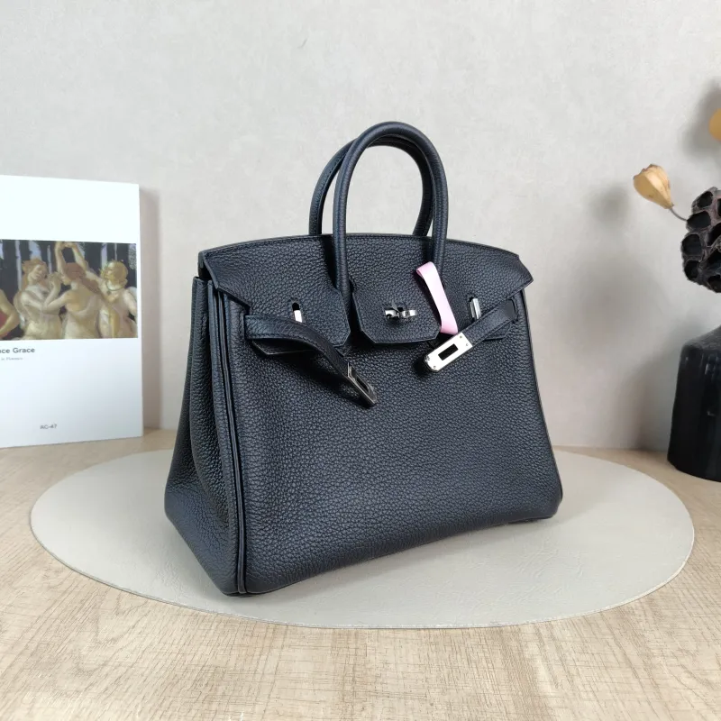 Hermès Top Handle Bag Birkin 25 Silver-Tone Hardware 89Black Silver-Tone Hardware Togo Calfskin Small 25 × 13 × 20 cm G — cover view 6 of 6