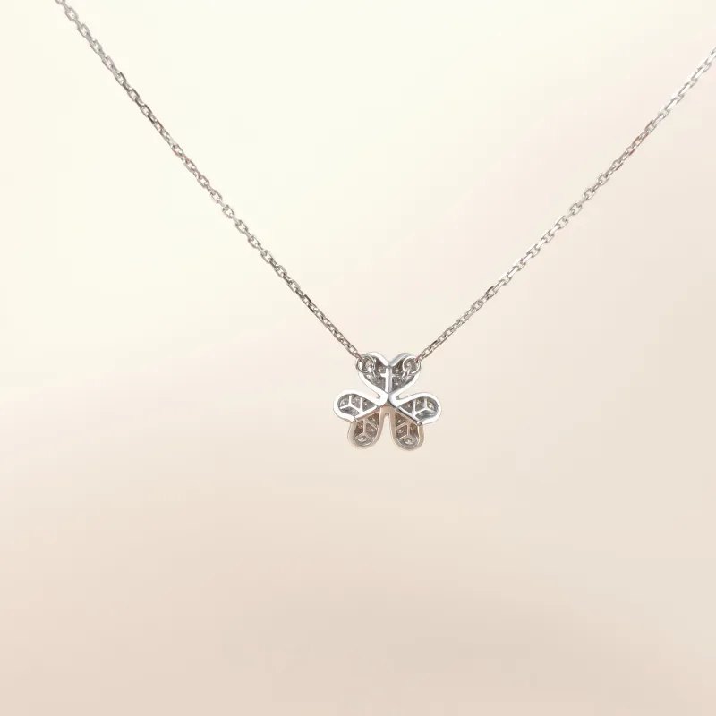 Van Cleef & Arpels Necklace Frivole Collection Pavé Diamond Necklace White Gold 18KW hite Gold Diamondmini42cm — cover view 3 of 11