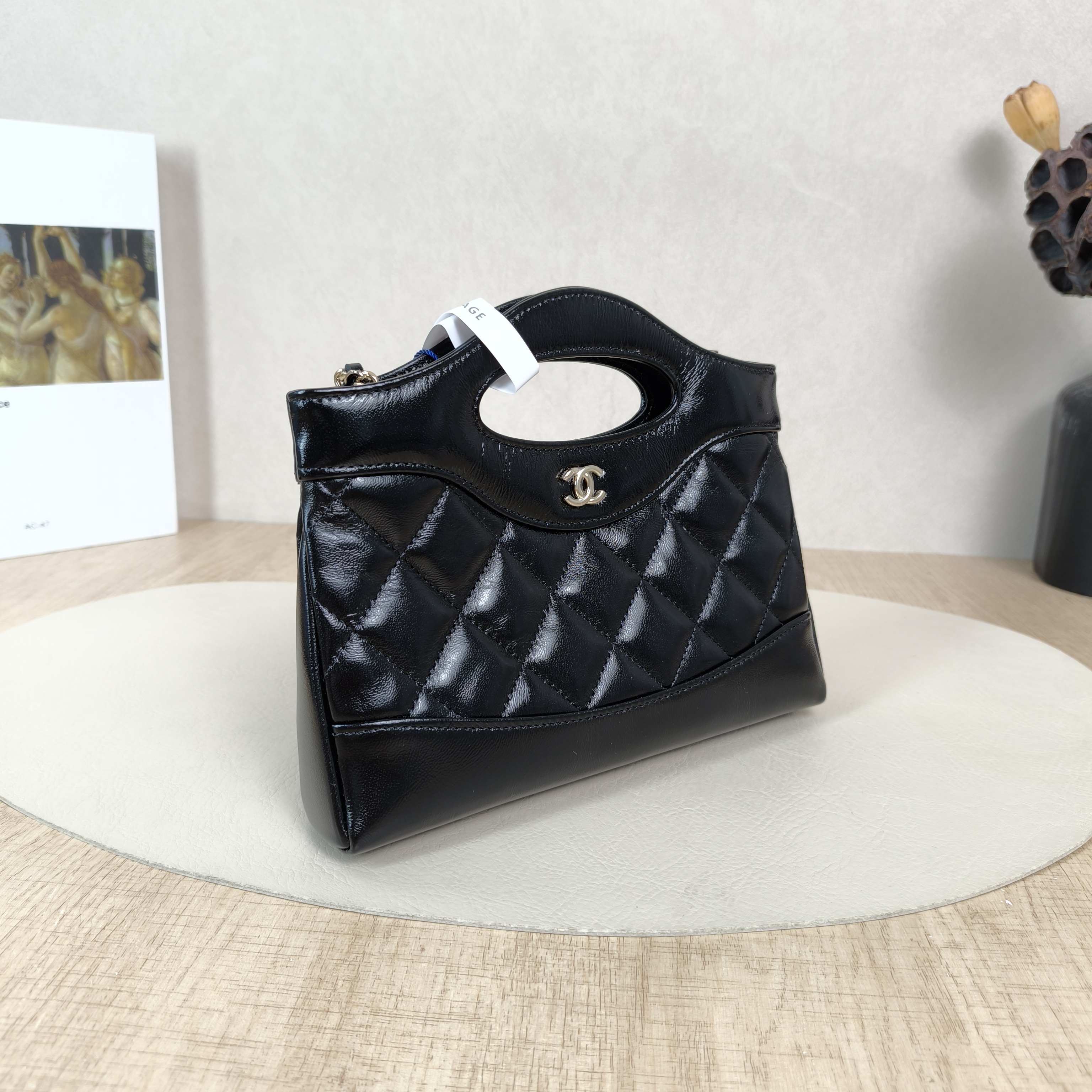 Chanel Shoulder Bag31Bag Black Waxed Leather Calfskinnano20.5 × 3.5 × 17 cm — cover view 5 of 6
