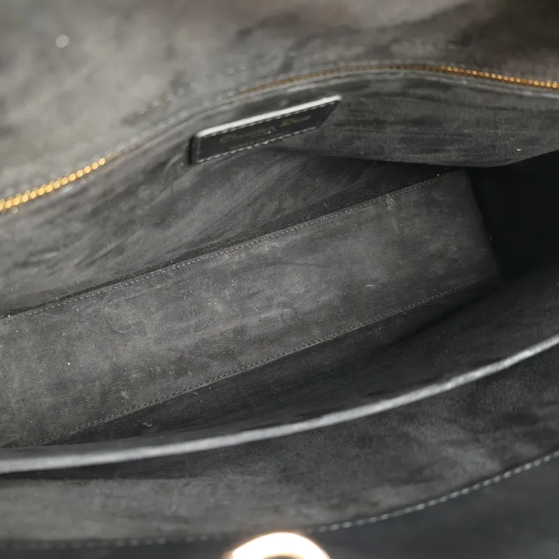 DIOR Top Handle Bag Lady Lady Dior Bag Black Lambskin Large 32 × 11 × 25 cm — detail view 6 of 12