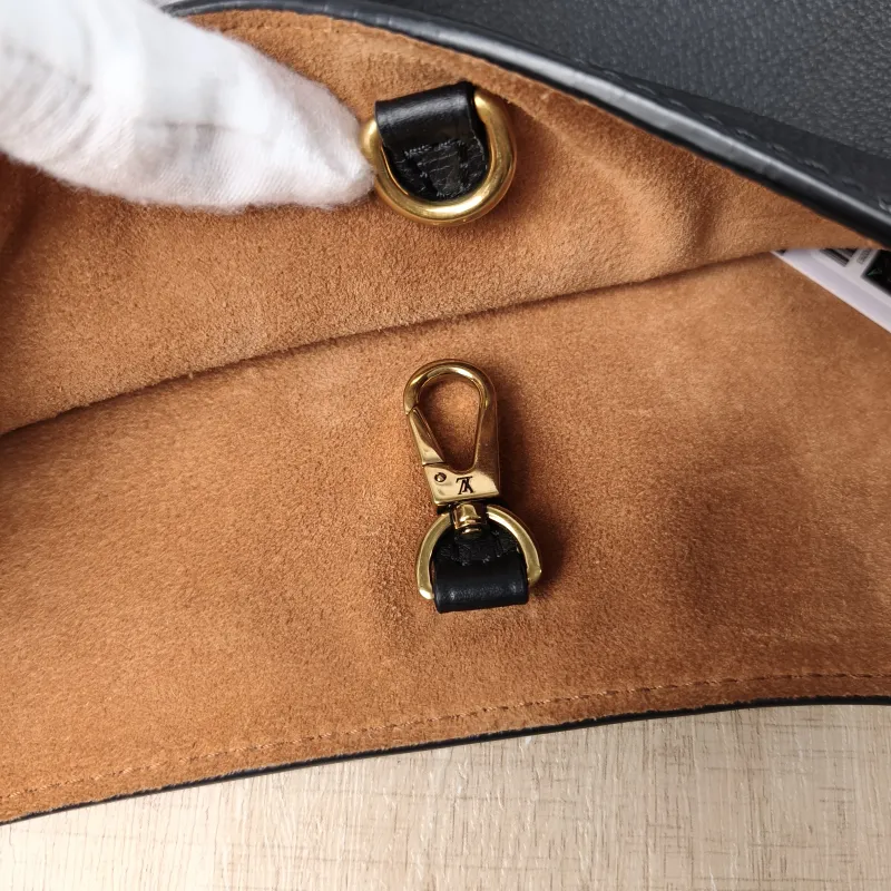 Louis Vuitton Shoulder Bag Low Key Hobo Shoulder Bag Black Calfskin Medium 31 × 18 × 35 cm — detail view 6 of 15