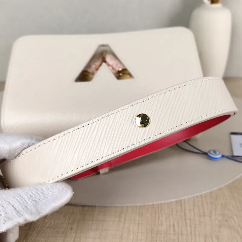 Louis Vuitton Crossbody Bag Twist White Epi Embossed Calfskin Pink 23 × 9.5 × 17 cm — detail view 6 of 14