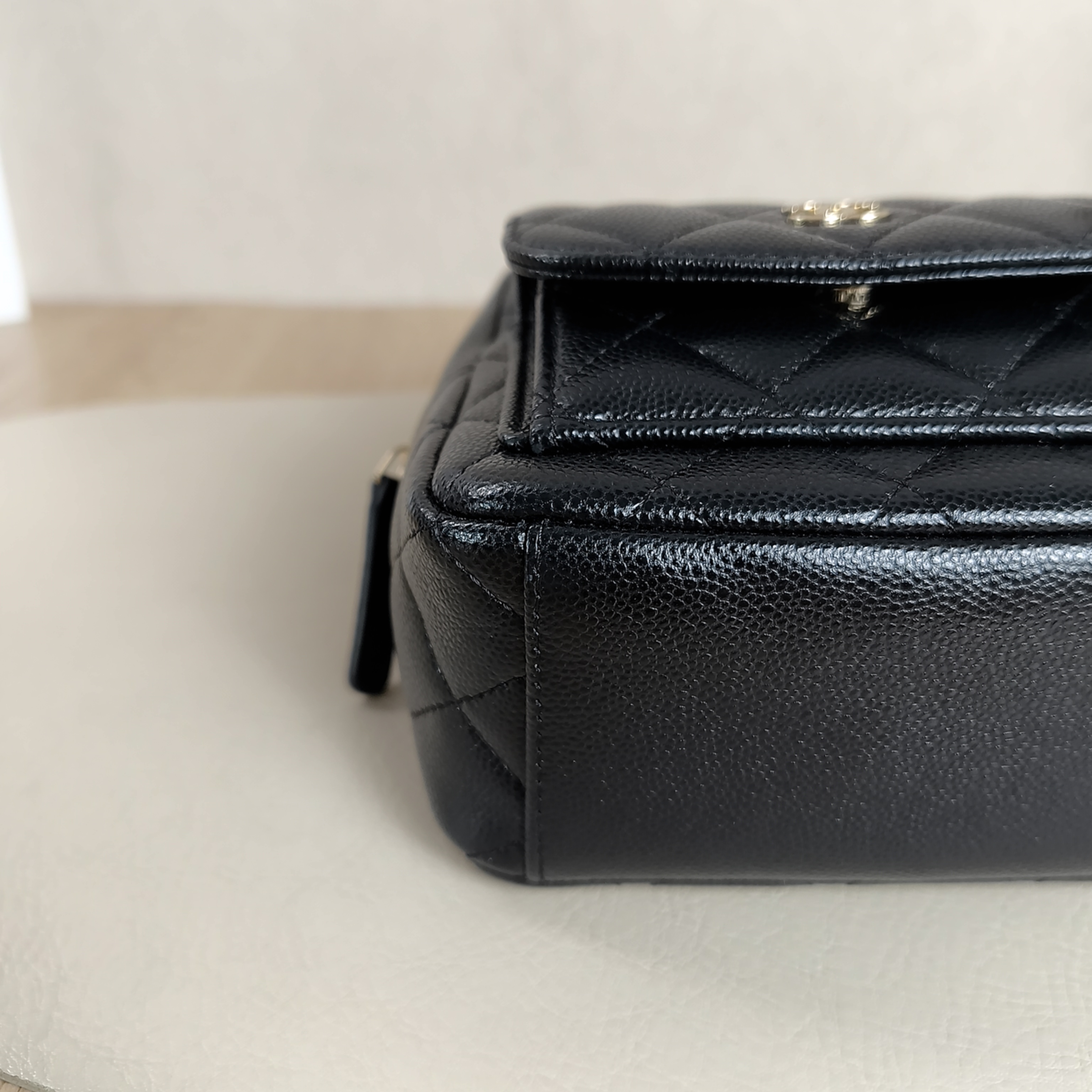 Chanel Crossbody Bag24s Mini Backpack Crossbody Bag Black Grained Calfskin One Size13 × 9 × 18 cm — cover view 3 of 11