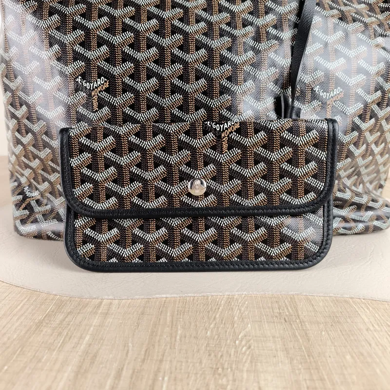 GOYARD Shoulder Bag Boheme Hobo​ Black ine Canvas Small 43 × 14 × 27 cm — detail view 10 of 10