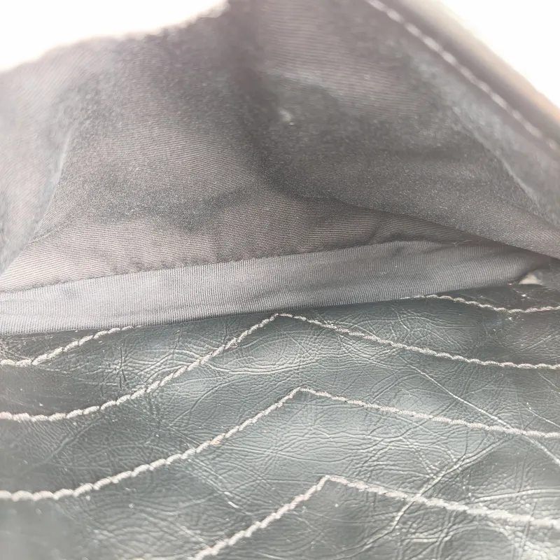 SAINT LAURENT Crossbody Bag Niki Black Waxed Leather Calfskin Medium 28 × 8.5 × 20 cm — detail view 2 of 14