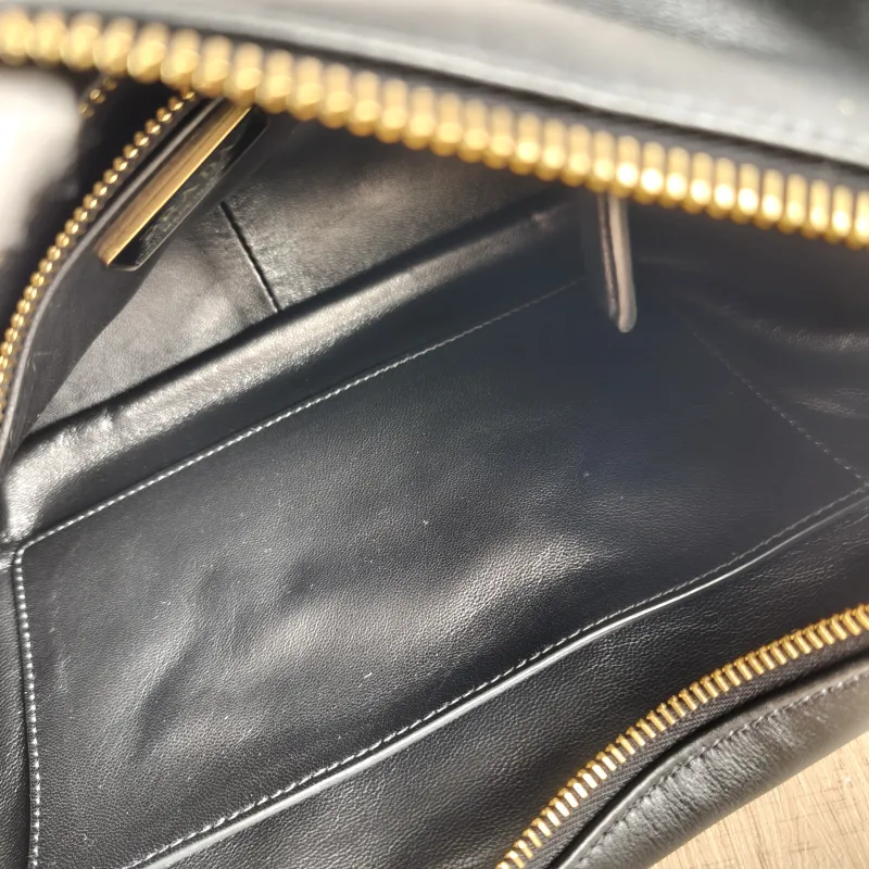 PRADA Shoulder Bag Aimée Black Calfskin One Size 38 × 11 × 22 cm — detail view 5 of 11
