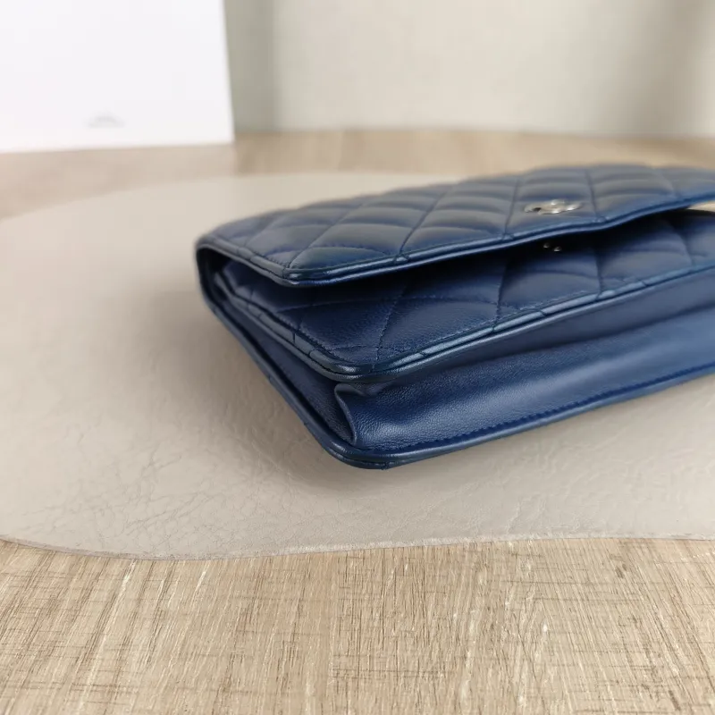 Chanel Crossbody Bag Classic Flap WOC CF WOCWOC Bag Navy Lambskin One Size 19.2 × 3.5 × 12.3 cm 23 — detail view 13 of 14