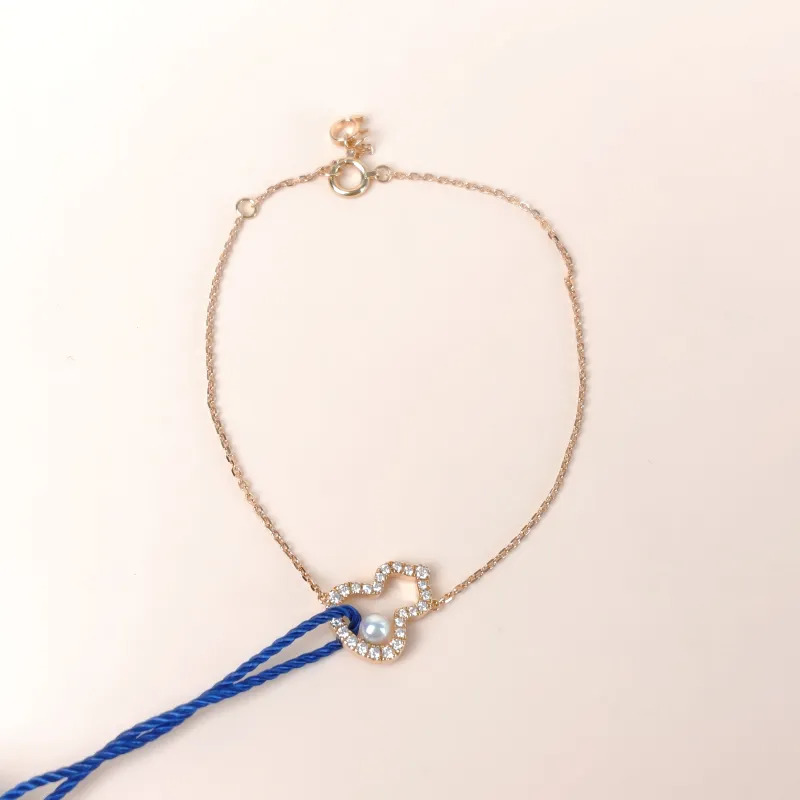 Qeelin Bracelet Wulu Collection Bracelet Rose Gold Diamond18KR ose Gold One Size 18cm