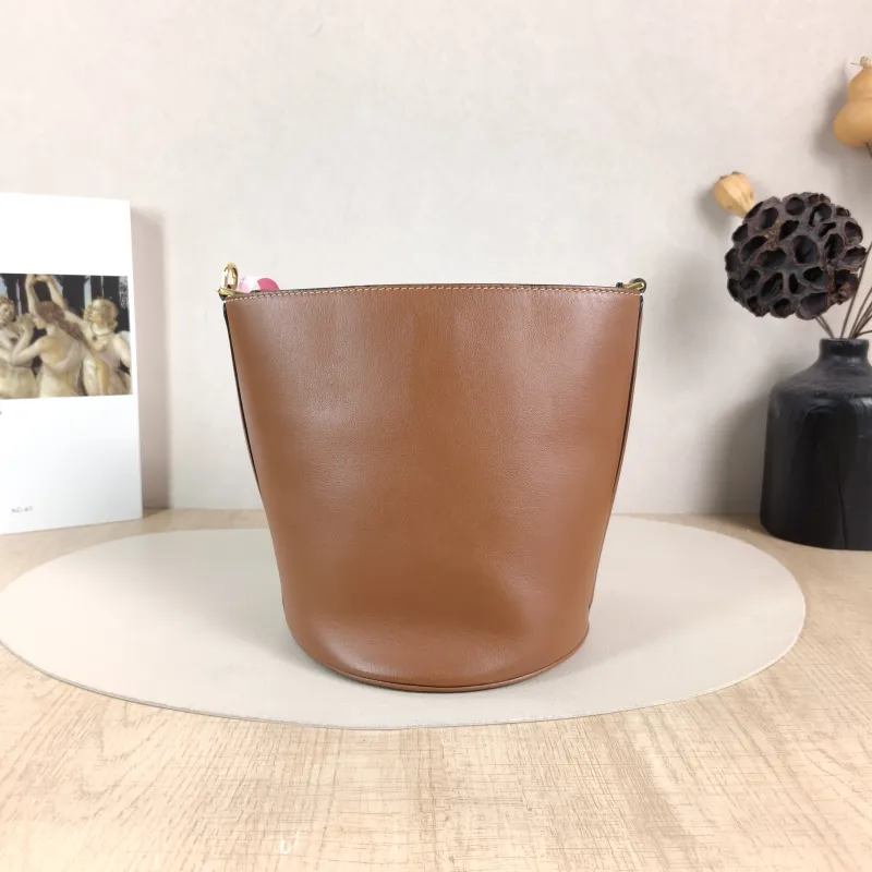 CELINE Crossbody Bag Bucket 16 Bucket Bag Caramel Calfskin Small 16 × 16 × 18 cm — cover view 3 of 5