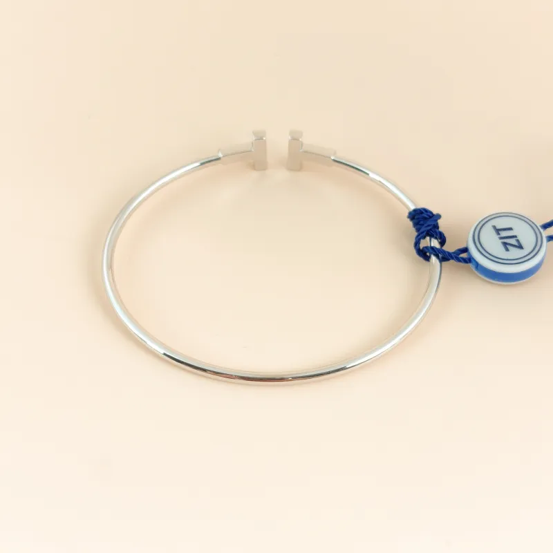 Tiffany&Co. Bangle TC ollection T 18KW hite Gold Diamond One Size 17.3cm — cover view 5 of 7