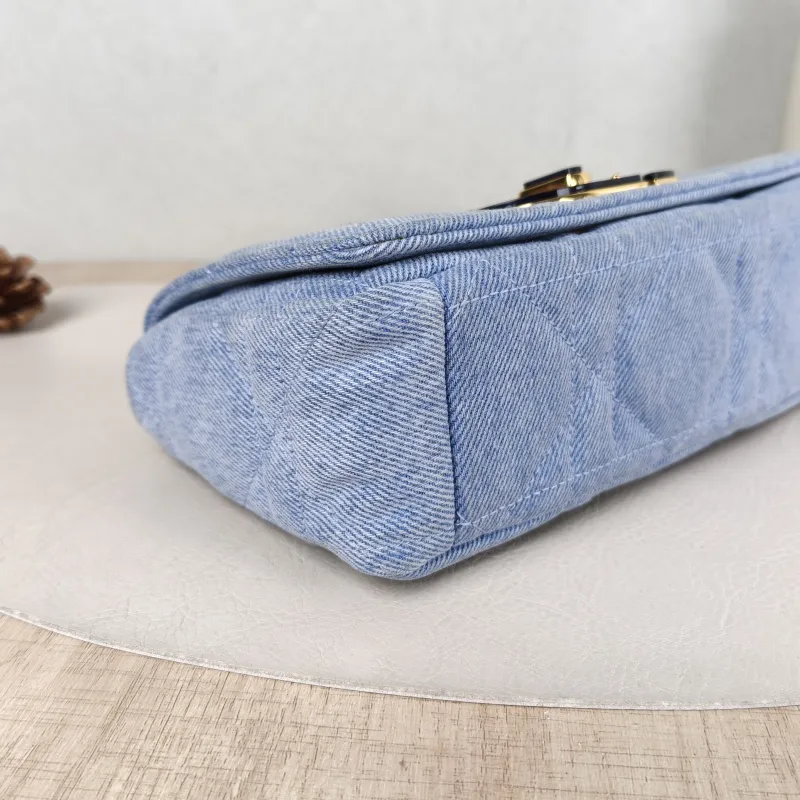 DIOR Crossbody Bag Caro Chain Bag Blue Small 20 × 7 × 13.5 cm — detail view 2 of 14