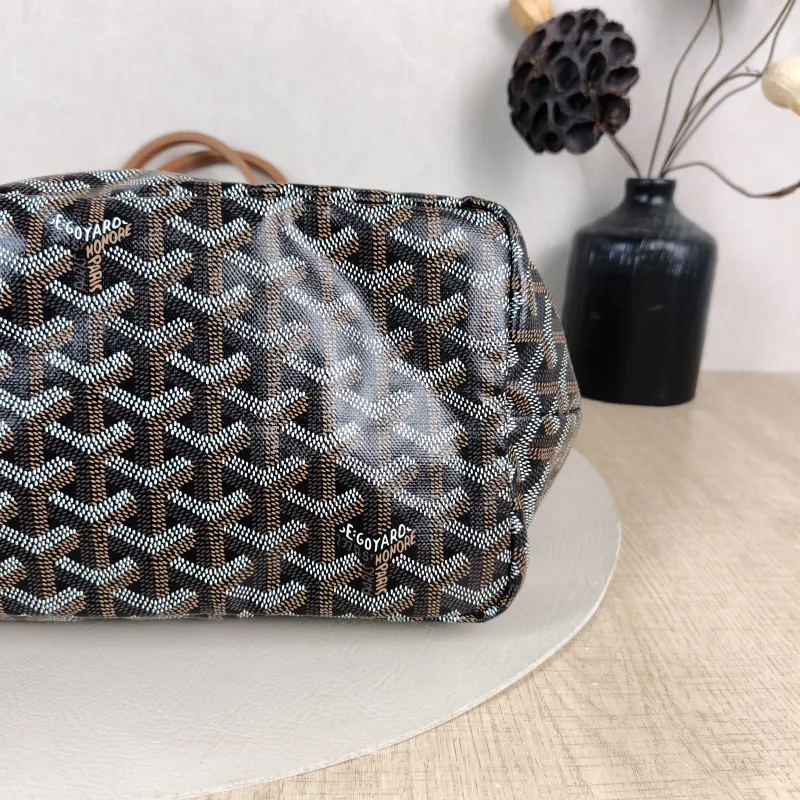 GOYARD Shoulder Bag SAINT LOUIS Shopping Tote Brown ine Canvas Small 34 × 15 × 28 cm — detail view 5 of 12