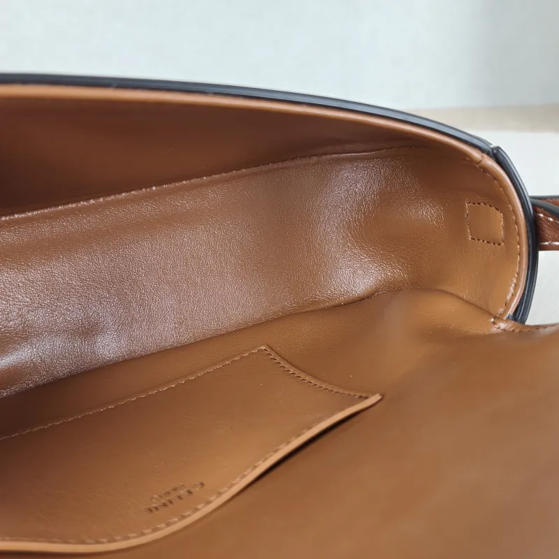 CELINE Crossbody Bag TABOU Brown Calfskin Mini 18 × 5 × 8 cm — detail view 6 of 11