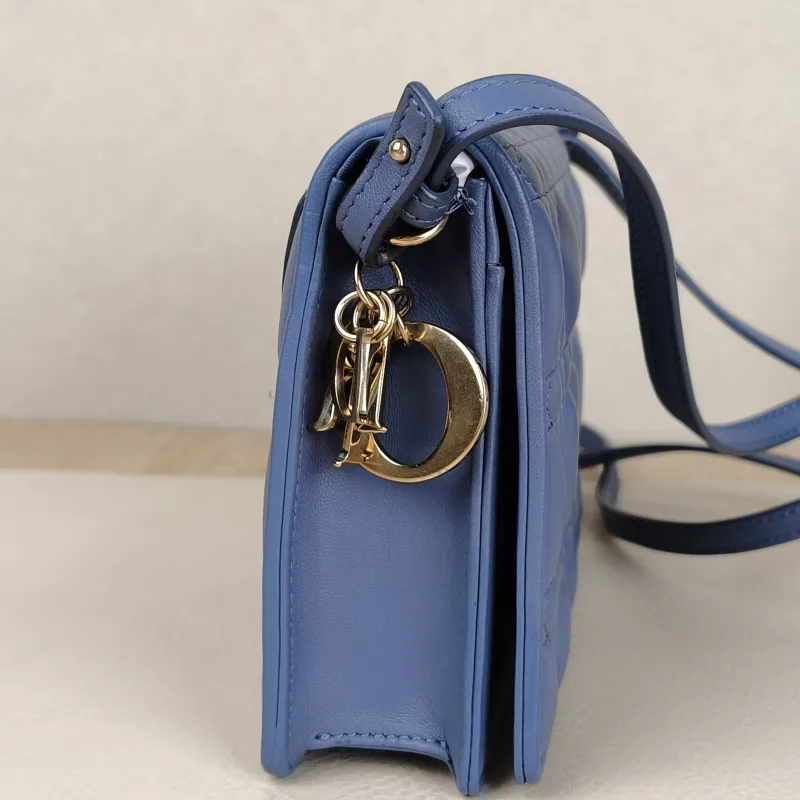 DIOR Shoulder Bag Shoulder Bag Blue Lambskin One Size18 × 3 × 13 cm — detail view 10 of 10