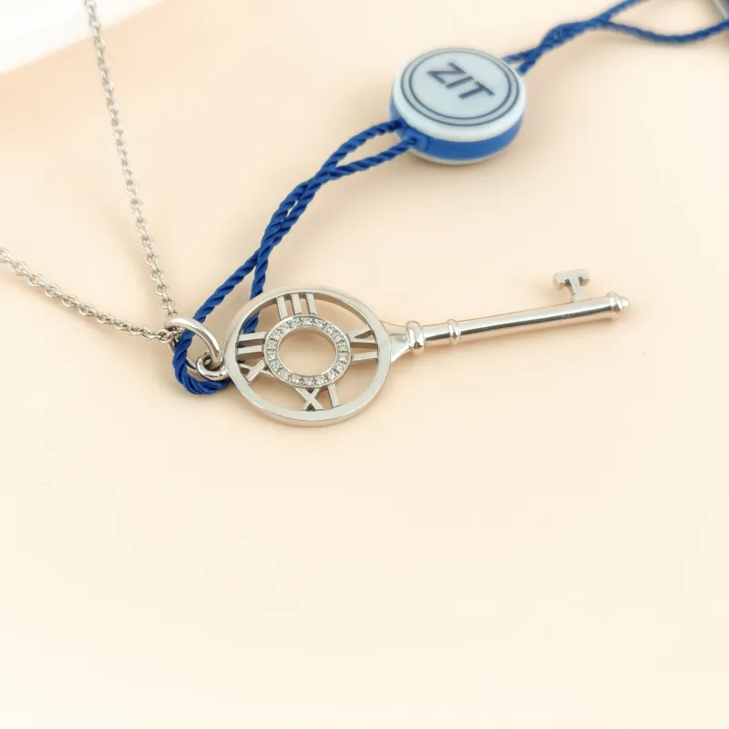 Tiffany&Co. Necklace Atlas White Gold Diamond18KW hite Gold One Size 45cm โ cover view 8 of 8