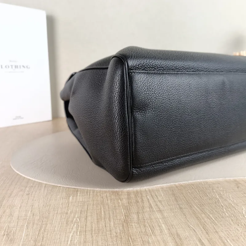 CELINE Shoulder Bag Soft 16Shoulder Bag Black Calfskin Medium 32 × 15 × 24 cm — detail view 10 of 11