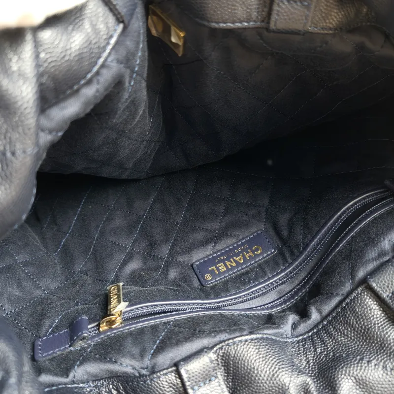 Chanel Backpack 22Bag Backpack Blue Calfskin Small 34 × 8 × 40 cm — detail view 2 of 10