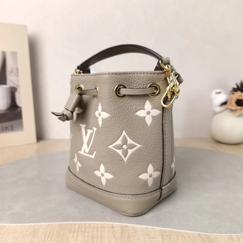 Louis Vuitton Crossbody Bag NANO NOÉ Bucket Bag Nano · White Monogram Empreinte Embossed Calfskin nano 13 × 10 × 16 cm — cover view 5 of 6