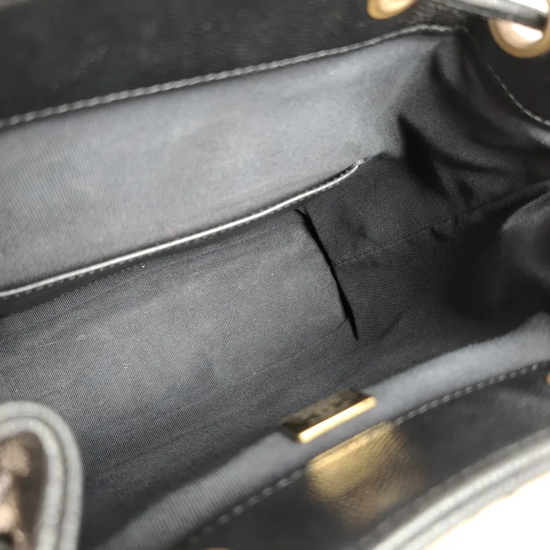 Chanel Backpack Backpack Black Grained Calfskin Small 19 × 9.5 × 21.5 cm — detail view 5 of 11
