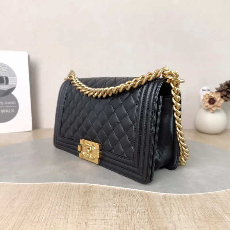 Chanel Crossbody Bag Le Boy Black Medium 25 × 9 × 15 cm — cover view 5 of 5