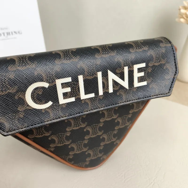 CELINE Crossbody Bag Triangle Monogram PVC One Size21 × 4 × 15 cm — detail view 7 of 7