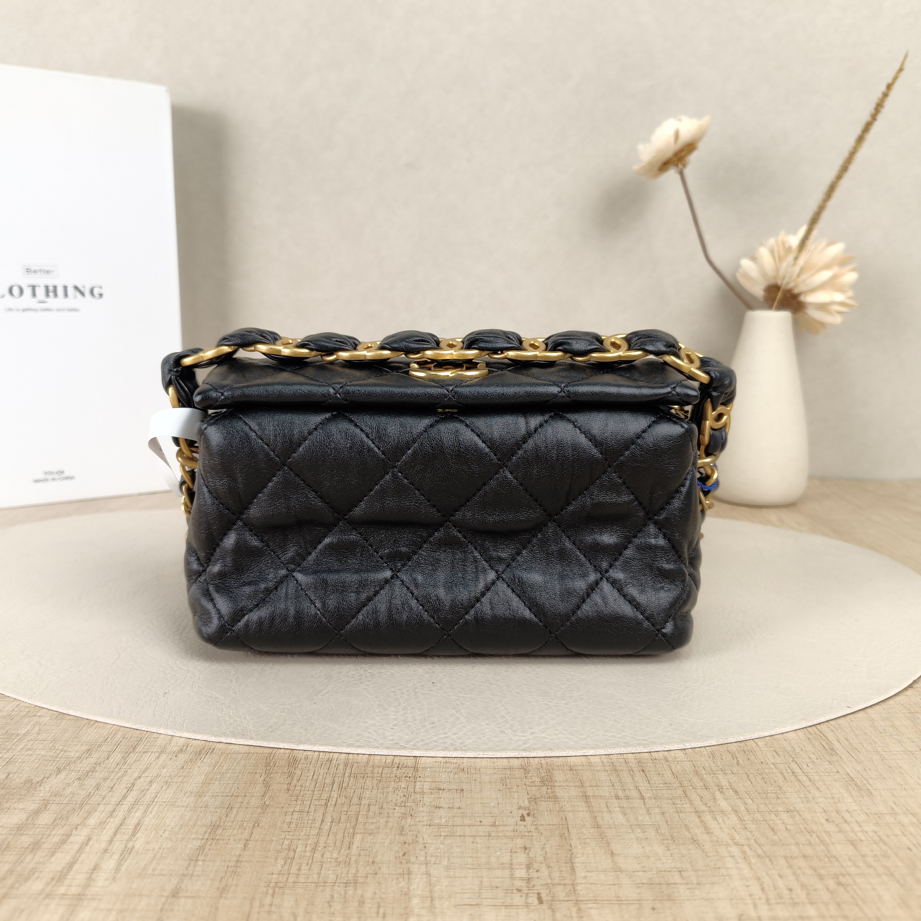 Chanel Crossbody Bagcf Collection Crossbody Bag Black Calfskin One Size18 × 6.5 × 11 cm