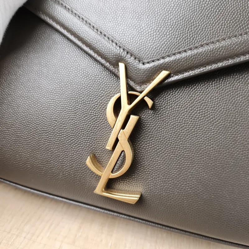 SAINT LAURENT Crossbody Bag Cassandra Shoulder Bag Brown Grained Calfskin Mini 20 × 7.5 × 16 cm — detail view 11 of 11