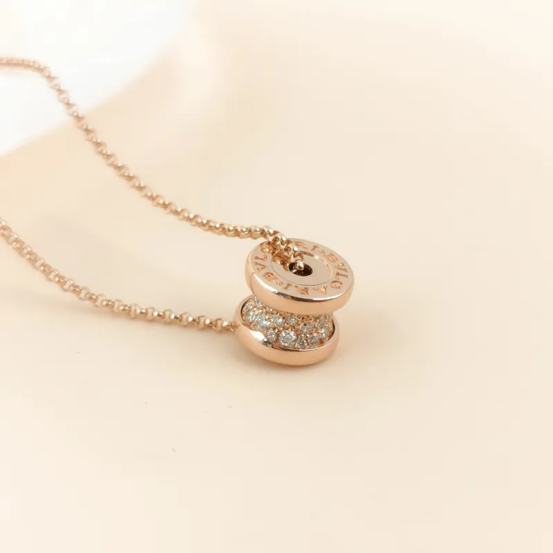 Bvlgari Necklace B.zero1 Rose Gold Diamond18KR ose Gold One Size 44cm — cover view 2 of 9