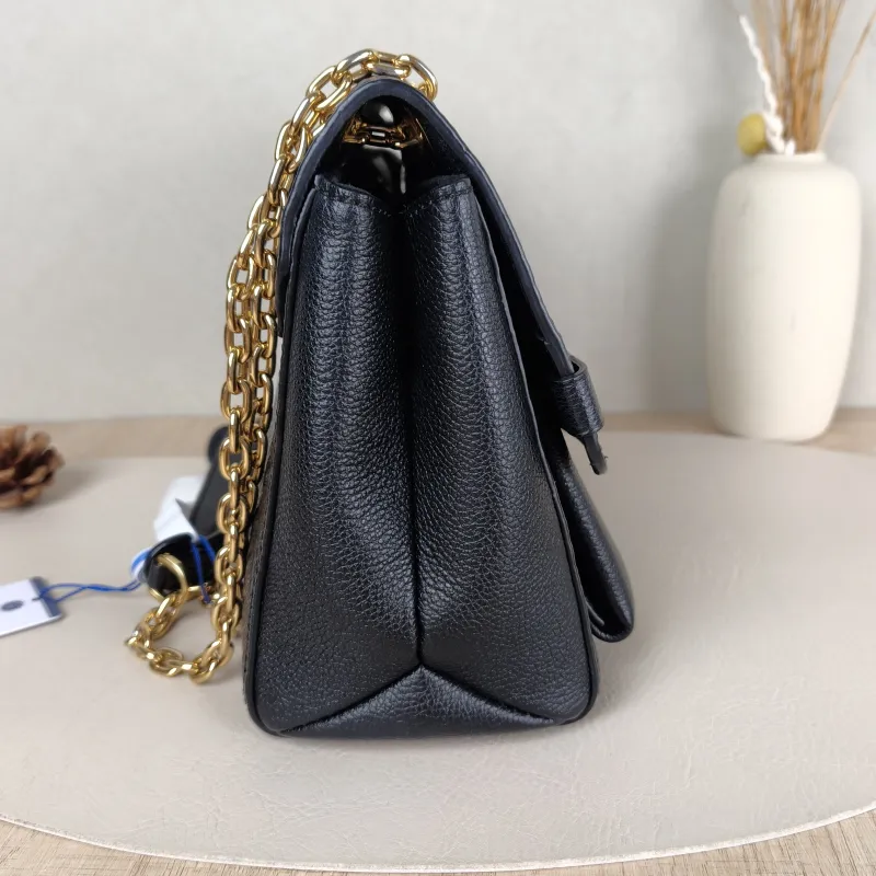 Louis Vuitton Shoulder Bag VAVIN Black Empreinte Embossed Calfskin Monogram Small25 × 9.5 × 17 cm — detail view 7 of 13