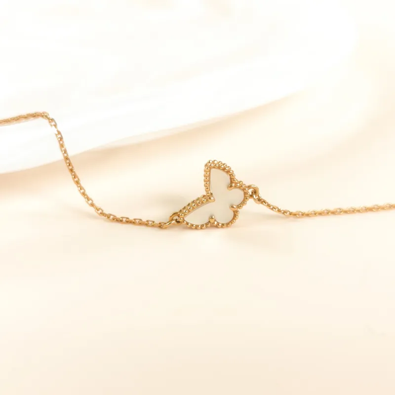 Van Cleef & Arpels Bracelet Fauna Collection Butterflies Collection Pearl · White Mother-of-Pearl18KY ellow Gold Sweet Mini17.5cm — cover view 4 of 7